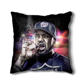 Подушка 3D с принтом Ice Cube 4 в Петрозаводске, наволочка – 100% полиэстер, наполнитель – холлофайбер (легкий наполнитель, не вызывает аллергию). | состоит из подушки и наволочки. Наволочка на молнии, легко снимается для стирки | ice cube | oshea jackson | rap | айс кьюб | гангста рэп | о’ши дже́ксон | рэп