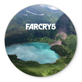 Коврик круглый с принтом Far Cry 5 в Петрозаводске, резина и полиэстер | круглая форма, изображение наносится на всю лицевую часть | far cry | far cry 5 | фар край