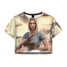 Женская футболка 3D укороченная с принтом Фар Край 5 в Петрозаводске, 100% полиэстер | круглая горловина, длина футболки до линии талии, рукава с отворотами | far cry | far cry 5 | фар край