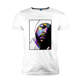 Мужская футболка премиум с принтом Ice Cube в Петрозаводске, 92% хлопок, 8% лайкра | приталенный силуэт, круглый вырез ворота, длина до линии бедра, короткий рукав | ice cube | oshea jackson | rap | айс кьюб | гангста рэп | о’ши джексон | рэп