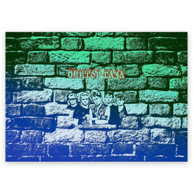 Поздравительная открытка с принтом Сектор Газа вырезан в стене в Петрозаводске, 100% бумага | плотность бумаги 280 г/м2, матовая, на обратной стороне линовка и место для марки
 | группа | клинских | колхозный | легенда | лицо | монумент | музыка | панк | песни | рисунок | рок | рок н ролл | русский | сектор газа | силуэт | солист | стена | хард | хой | юрий | юрка