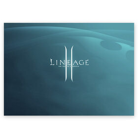 Поздравительная открытка с принтом LineAge II в Петрозаводске, 100% бумага | плотность бумаги 280 г/м2, матовая, на обратной стороне линовка и место для марки
 | l2 | la 2 | lineage | lineage 2 | lineage ii | линейка