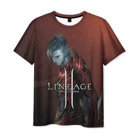 Мужская футболка 3D с принтом LineAge II 5 в Петрозаводске, 100% полиэфир | прямой крой, круглый вырез горловины, длина до линии бедер | Тематика изображения на принте: l2 | la 2 | lineage | lineage 2 | lineage ii | линейка