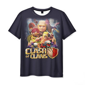Мужская футболка 3D с принтом Clash of clans 2 в Петрозаводске, 100% полиэфир | прямой крой, круглый вырез горловины, длина до линии бедер | clash of clans | игры | клэш оф кланс