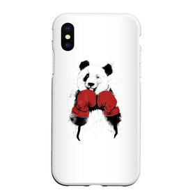 Чехол для iPhone XS Max матовый с принтом Панда боксер в Петрозаводске, Силикон | Область печати: задняя сторона чехла, без боковых панелей | бамбук | бамбуковый медведь | бокс | боксерские | брызги | енот | животное | коала | красивый | красная книга | кунгфу | медведь | милый | мишка | очки | панда | перчатки | пот | прикол | прикольный