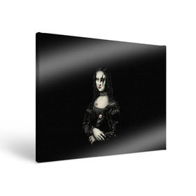 Холст прямоугольный с принтом Мона Лиза Kiss в Петрозаводске, 100% ПВХ |  | джин симмонс | картина | пол стэнли | эйс фрейли