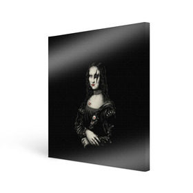 Холст квадратный с принтом Мона Лиза Kiss в Петрозаводске, 100% ПВХ |  | джин симмонс | картина | пол стэнли | эйс фрейли