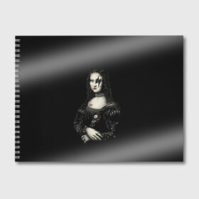 Альбом для рисования с принтом Мона Лиза Kiss в Петрозаводске, 100% бумага
 | матовая бумага, плотность 200 мг. | Тематика изображения на принте: джин симмонс | картина | пол стэнли | эйс фрейли