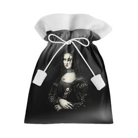 Подарочный 3D мешок с принтом Мона Лиза Kiss в Петрозаводске, 100% полиэстер | Размер: 29*39 см | Тематика изображения на принте: джин симмонс | картина | пол стэнли | эйс фрейли