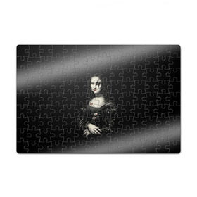 Пазл магнитный 126 элементов с принтом Мона Лиза Kiss в Петрозаводске, полимерный материал с магнитным слоем | 126 деталей, размер изделия —  180*270 мм | Тематика изображения на принте: джин симмонс | картина | пол стэнли | эйс фрейли
