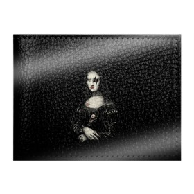 Обложка для студенческого билета с принтом Мона Лиза Kiss в Петрозаводске, натуральная кожа | Размер: 11*8 см; Печать на всей внешней стороне | Тематика изображения на принте: джин симмонс | картина | пол стэнли | эйс фрейли