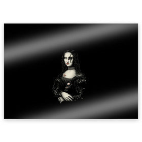 Поздравительная открытка с принтом Мона Лиза Kiss в Петрозаводске, 100% бумага | плотность бумаги 280 г/м2, матовая, на обратной стороне линовка и место для марки
 | Тематика изображения на принте: джин симмонс | картина | пол стэнли | эйс фрейли