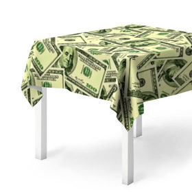 Скатерть 3D с принтом Benjamin Franklin в Петрозаводске, 100% полиэстер (ткань не мнется и не растягивается) | Размер: 150*150 см | 3d | benjamin franklin | америка | богатство | валюта | денежные купюры | деньги | доллар | зеленые | сша | текстуры