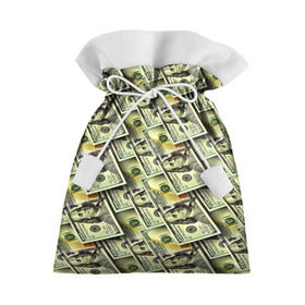 Подарочный 3D мешок с принтом Деньги в Петрозаводске, 100% полиэстер | Размер: 29*39 см | Тематика изображения на принте: 3d | benjamin franklin | америка | богатство | валюта | денежные купюры | деньги | доллар | зеленые | сша | текстуры