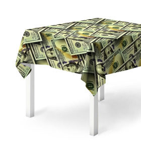 Скатерть 3D с принтом Деньги в Петрозаводске, 100% полиэстер (ткань не мнется и не растягивается) | Размер: 150*150 см | 3d | benjamin franklin | америка | богатство | валюта | денежные купюры | деньги | доллар | зеленые | сша | текстуры