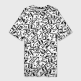 Платье-футболка 3D с принтом Benjamin Franklin в Петрозаводске,  |  | 3d | benjamin franklin | америка | богатство | валюта | денежные купюры | деньги | доллар | зеленые | сша | текстуры