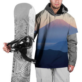 Накидка на куртку 3D с принтом Фудзияма в Петрозаводске, 100% полиэстер |  | Тематика изображения на принте: fuji | вулкан | горы | рассвет | солнце | туман | утро | япония