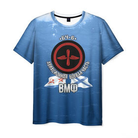 Мужская футболка 3D с принтом БЧ-6 Авиационная в Петрозаводске, 100% полиэфир | прямой крой, круглый вырез горловины, длина до линии бедер | авиация | бч6 | палубная авиация | флот | фмф