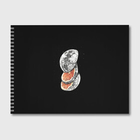 Альбом для рисования с принтом Луна дольками в Петрозаводске, 100% бумага
 | матовая бумага, плотность 200 мг. | Тематика изображения на принте: апельсин | грейпфрут | ломтики | цитрус