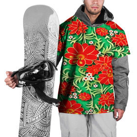 Накидка на куртку 3D с принтом Узор из цветов в Петрозаводске, 100% полиэстер |  | Тематика изображения на принте: 3d | арт | астры | красные | ромашки | узор | цветы