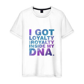 Мужская футболка хлопок с принтом  DNA.  Кендрик Ламар в Петрозаводске, 100% хлопок | прямой крой, круглый вырез горловины, длина до линии бедер, слегка спущенное плечо. | damn | hip hop | kendrick lamar | rap | рэп