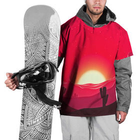 Накидка на куртку 3D с принтом Gorgeous sunset в Петрозаводске, 100% полиэстер |  | Тематика изображения на принте: 3d | арт | дикий запад | закат | кактус | природа | солнце