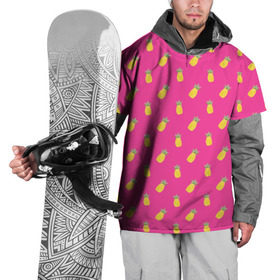 Накидка на куртку 3D с принтом Ананасы в Петрозаводске, 100% полиэстер |  | акварель | ананас | арт | лето | орнамент | паттерн | розовый | тропики | узор | фрукт | фрукты