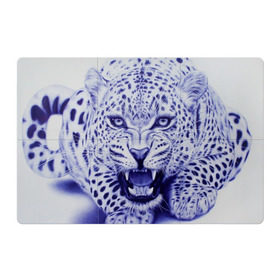 Магнитный плакат 3Х2 с принтом Леопард в Петрозаводске, Полимерный материал с магнитным слоем | 6 деталей размером 9*9 см | Тематика изображения на принте: арт | гепард | дикая кошка | зверь | искусство | кошка | леопард | хищник