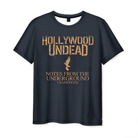 Мужская футболка 3D с принтом Hollywood Undead в Петрозаводске, 100% полиэфир | прямой крой, круглый вырез горловины, длина до линии бедер | hollywood undead | голливудская нежить
