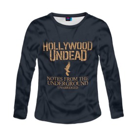 Женский лонгслив 3D с принтом Hollywood Undead в Петрозаводске, 100% полиэстер | длинные рукава, круглый вырез горловины, полуприлегающий силуэт | hollywood undead | голливудская нежить