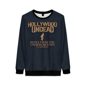 Женский свитшот 3D с принтом Hollywood Undead в Петрозаводске, 100% полиэстер с мягким внутренним слоем | круглый вырез горловины, мягкая резинка на манжетах и поясе, свободная посадка по фигуре | hollywood undead | голливудская нежить