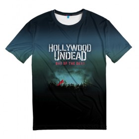 Мужская футболка 3D с принтом Hollywood Undead 9 в Петрозаводске, 100% полиэфир | прямой крой, круглый вырез горловины, длина до линии бедер | hollywood undead | голливудская нежить