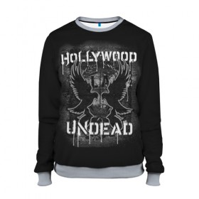 Женский свитшот 3D с принтом Hollywood Undead 10 в Петрозаводске, 100% полиэстер с мягким внутренним слоем | круглый вырез горловины, мягкая резинка на манжетах и поясе, свободная посадка по фигуре | Тематика изображения на принте: hollywood undead | голливудская нежить