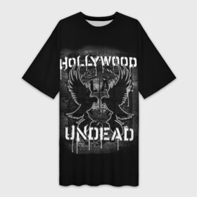 Платье-футболка 3D с принтом Hollywood Undead 10 в Петрозаводске,  |  | Тематика изображения на принте: hollywood undead | голливудская нежить