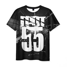 Мужская футболка 3D с принтом ГРОТ в Петрозаводске, 100% полиэфир | прямой крой, круглый вырез горловины, длина до линии бедер | grot55 | rap | грот | рэп | хип хоп