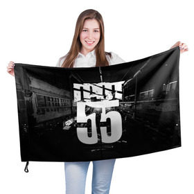 Флаг 3D с принтом ГРОТ в Петрозаводске, 100% полиэстер | плотность ткани — 95 г/м2, размер — 67 х 109 см. Принт наносится с одной стороны | grot55 | rap | грот | рэп | хип хоп