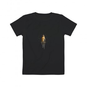 Детская футболка хлопок с принтом Космонавт 8-bit в Петрозаводске, 100% хлопок | круглый вырез горловины, полуприлегающий силуэт, длина до линии бедер | 8 bit | nintendo | retro | денди | космонавт | человек