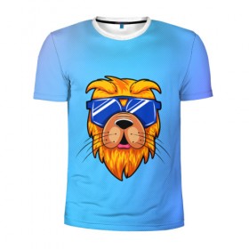 Мужская футболка 3D спортивная с принтом Dog hipster в Петрозаводске, 100% полиэстер с улучшенными характеристиками | приталенный силуэт, круглая горловина, широкие плечи, сужается к линии бедра | animal | beast | brand | brute | dog | pet | голова животного | животные | лето | очки | собака | хипстер | шерсть