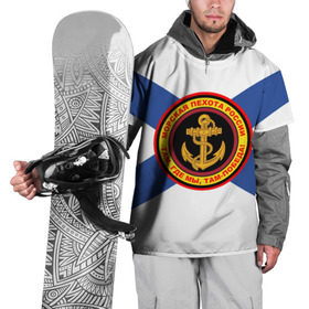 Накидка на куртку 3D с принтом Морская пехота России в Петрозаводске, 100% полиэстер |  | 3d | вмф | море | морпехи | морские | флаг | якорь