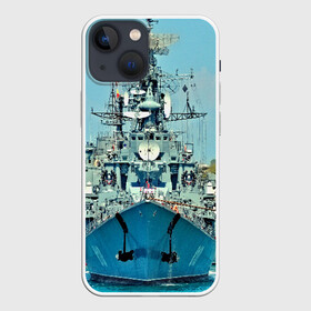 Чехол для iPhone 13 mini с принтом Сторожевой корабль в Петрозаводске,  |  | 3d | море | севастополь | сторожевой корабль | судно | черноморский флот