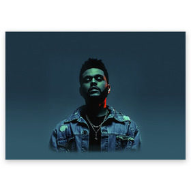 Поздравительная открытка с принтом The Weeknd в Петрозаводске, 100% бумага | плотность бумаги 280 г/м2, матовая, на обратной стороне линовка и место для марки
 | Тематика изображения на принте: the weeknd | викенд | тесфайе | уикенд