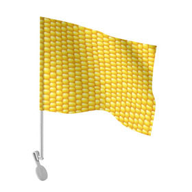 Флаг для автомобиля с принтом Сладкая вареная кукуруза в Петрозаводске, 100% полиэстер | Размер: 30*21 см | еда | кукуруза
