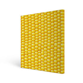 Холст квадратный с принтом Сладкая вареная кукуруза в Петрозаводске, 100% ПВХ |  | Тематика изображения на принте: еда | кукуруза