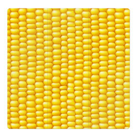 Магнитный плакат 3Х3 с принтом Сладкая вареная кукуруза в Петрозаводске, Полимерный материал с магнитным слоем | 9 деталей размером 9*9 см | еда | кукуруза