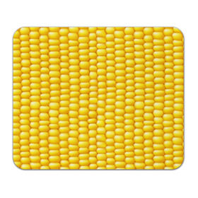 Коврик прямоугольный с принтом Сладкая вареная кукуруза в Петрозаводске, натуральный каучук | размер 230 х 185 мм; запечатка лицевой стороны | Тематика изображения на принте: еда | кукуруза