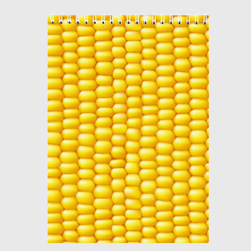 Скетчбук с принтом Сладкая вареная кукуруза в Петрозаводске, 100% бумага
 | 48 листов, плотность листов — 100 г/м2, плотность картонной обложки — 250 г/м2. Листы скреплены сверху удобной пружинной спиралью | Тематика изображения на принте: еда | кукуруза