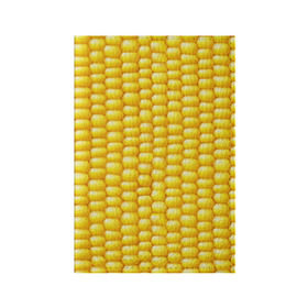 Обложка для паспорта матовая кожа с принтом Сладкая вареная кукуруза в Петрозаводске, натуральная матовая кожа | размер 19,3 х 13,7 см; прозрачные пластиковые крепления | Тематика изображения на принте: еда | кукуруза