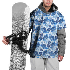 Накидка на куртку 3D с принтом Гжель в Петрозаводске, 100% полиэстер |  | Тематика изображения на принте: роспись | цветы
