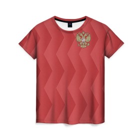 Женская футболка 3D с принтом Сборная России в Петрозаводске, 100% полиэфир ( синтетическое хлопкоподобное полотно) | прямой крой, круглый вырез горловины, длина до линии бедер | 2017 |   | конфедераций | кубок | россия | сборная