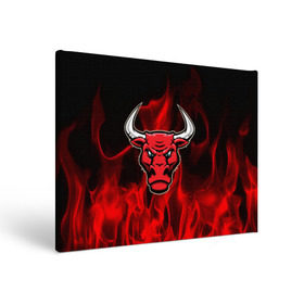 Холст прямоугольный с принтом Angry bull в Петрозаводске, 100% ПВХ |  | 3d | angry bull | in fire | бык | в огне | дым | животные | мощь | огненный | огонь | пламя | пожар | сила | стихия